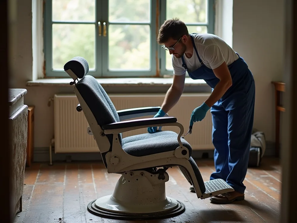 Professional armchair restoration and cleaning service